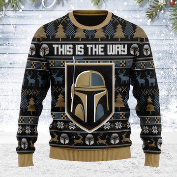 Customspig Ugly Christmas Sweater This Is The Way Golden Knights 3D Apparel