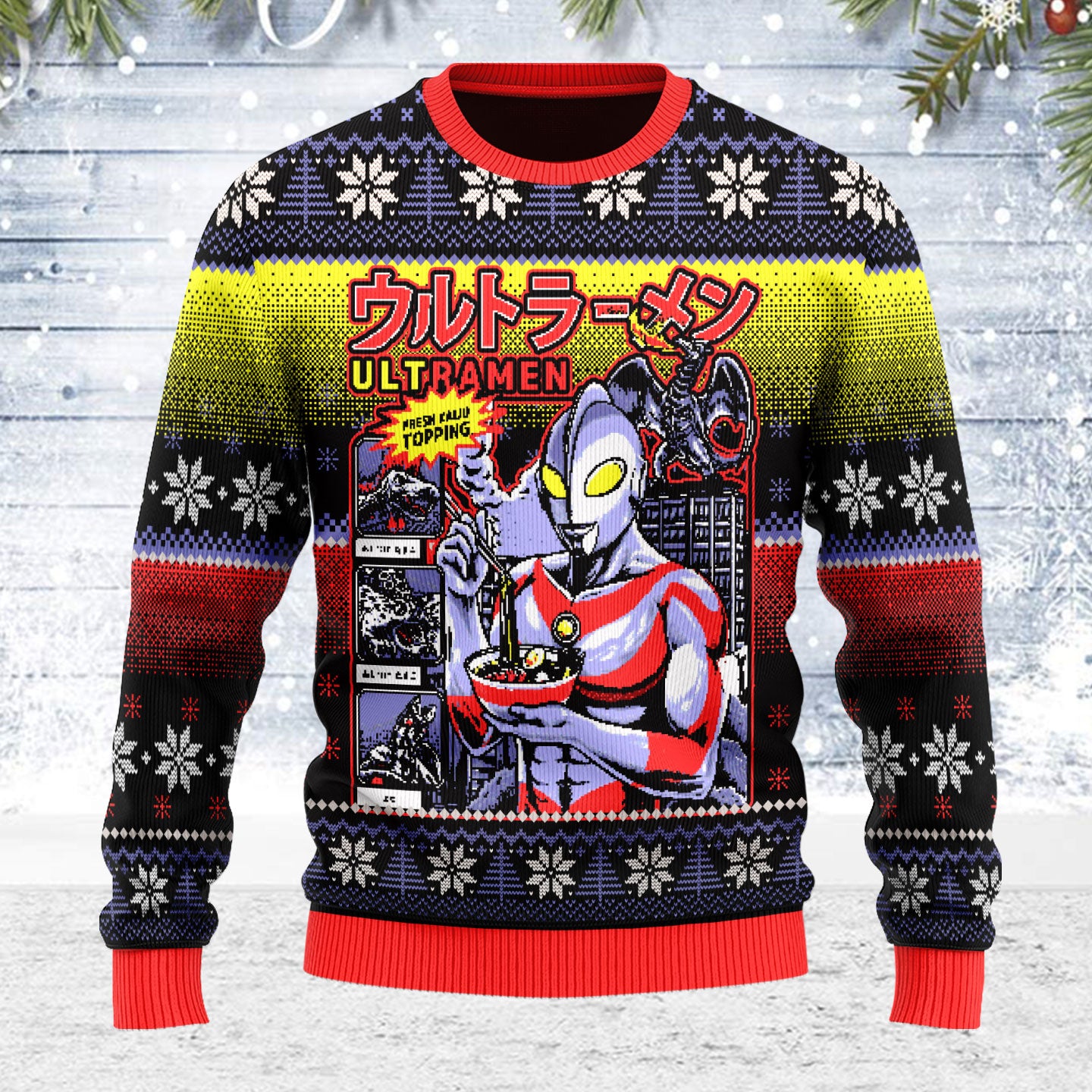 Customspig Ugly Christmas Sweater Ultramen 3D Apparel