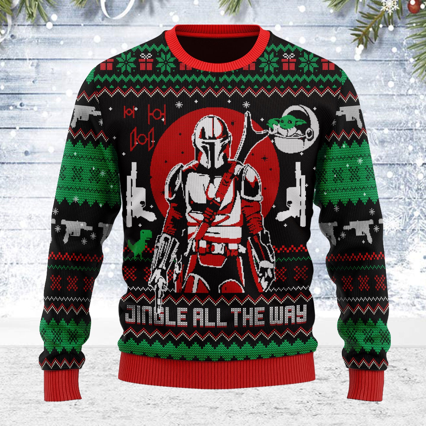 Customspig Ugly Christmas Sweater Jingle All The Way 3D Apparel