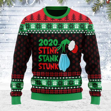 Customspig Ugly Christmas Sweater Stink Stank Stunk 2020 3D Apparel