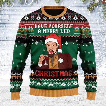 Customspig Ugly Christmas Sweater Have Yourself A Merry Leo Christmas 3D Apparel