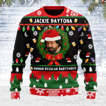 Customspig Ugly Christmas Sweater Jackie Daytona 3D Apparel