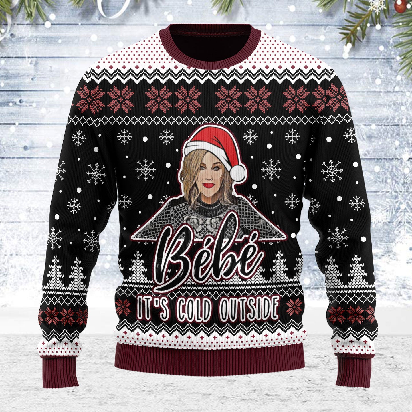 Customspig Ugly Christmas Sweater Bébé It's Cold Outside 3D Apparel
