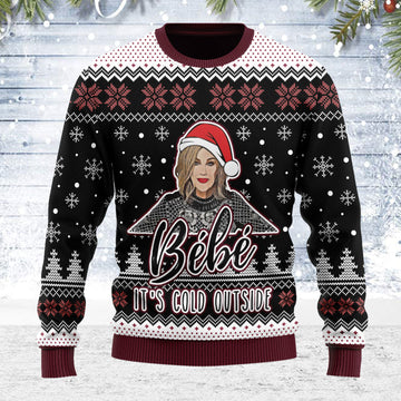 Customspig Ugly Christmas Sweater Bébé It's Cold Outside 3D Apparel