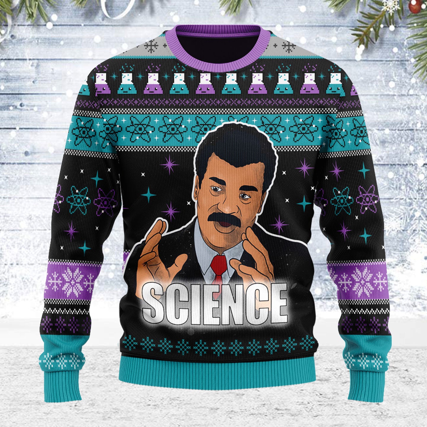 Customspig Ugly Christmas Sweater Science Is True Whether Or Not You Believe 3D Apparel