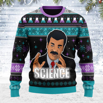 Customspig Ugly Christmas Sweater Science Is True Whether Or Not You Believe 3D Apparel