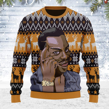Customspig Ugly Christmas Sweater Roll Safe Think About It Guy Meme 3D Apparel