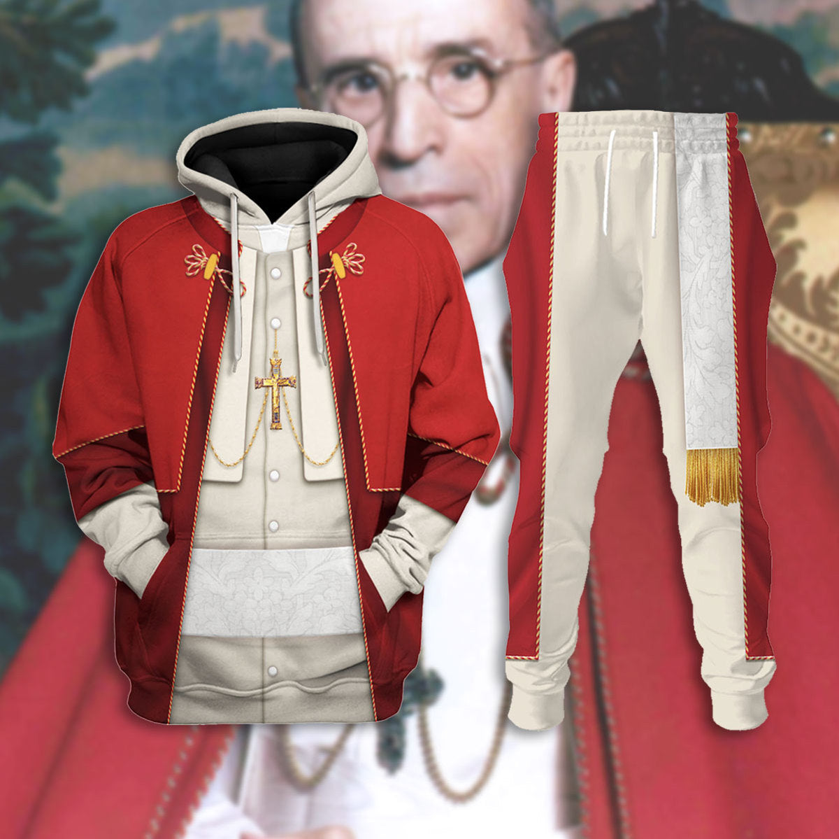 Tracksuit Tops Pullover Sweatshirt Pope Pius XII 3D Apparel