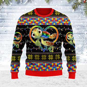 Customspig Ugly Christmas Sweater Autism Be You The World Will Aujust 3D Apparel