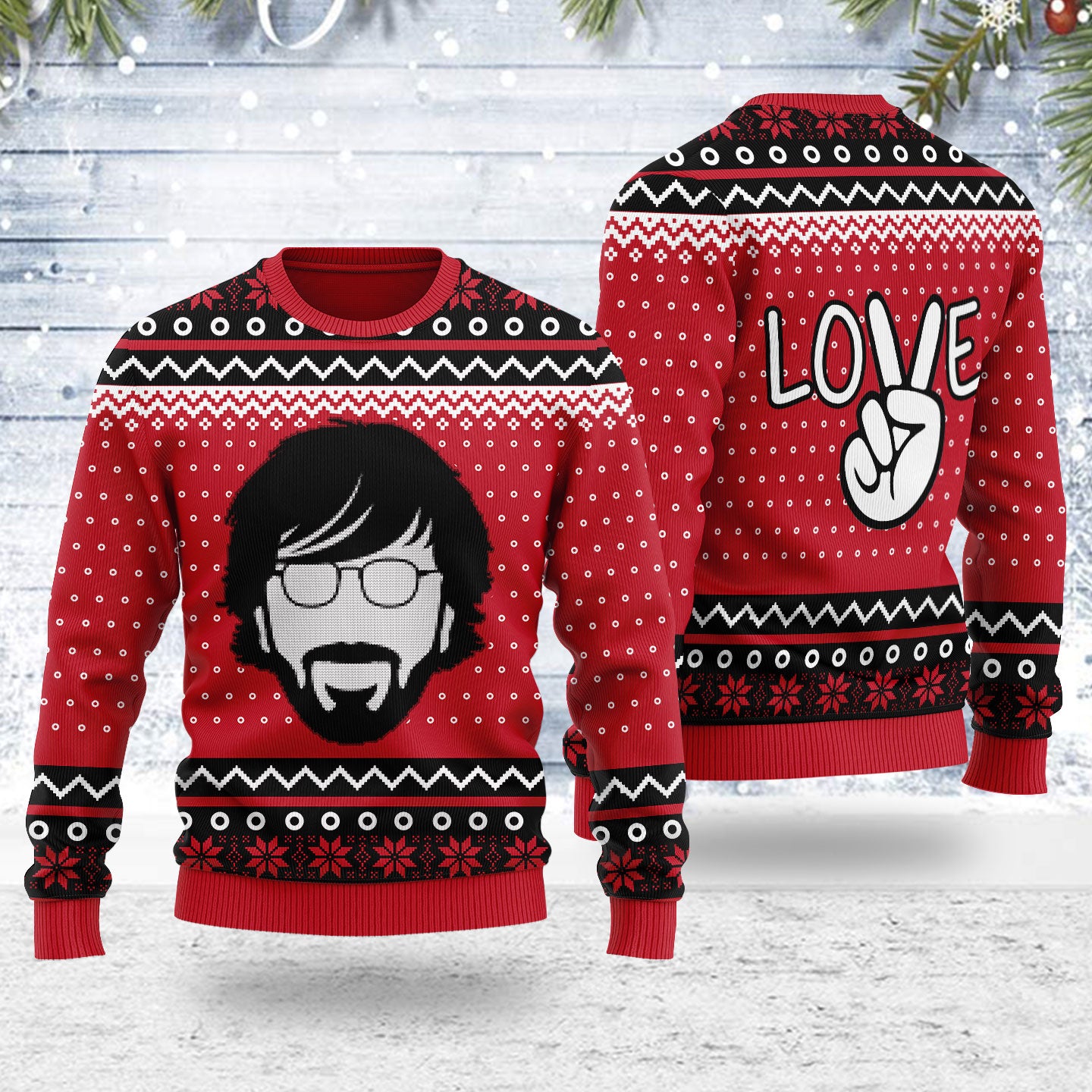 Customspig Ugly Christmas Sweater Phish Fishman Donuts 3D Apparel