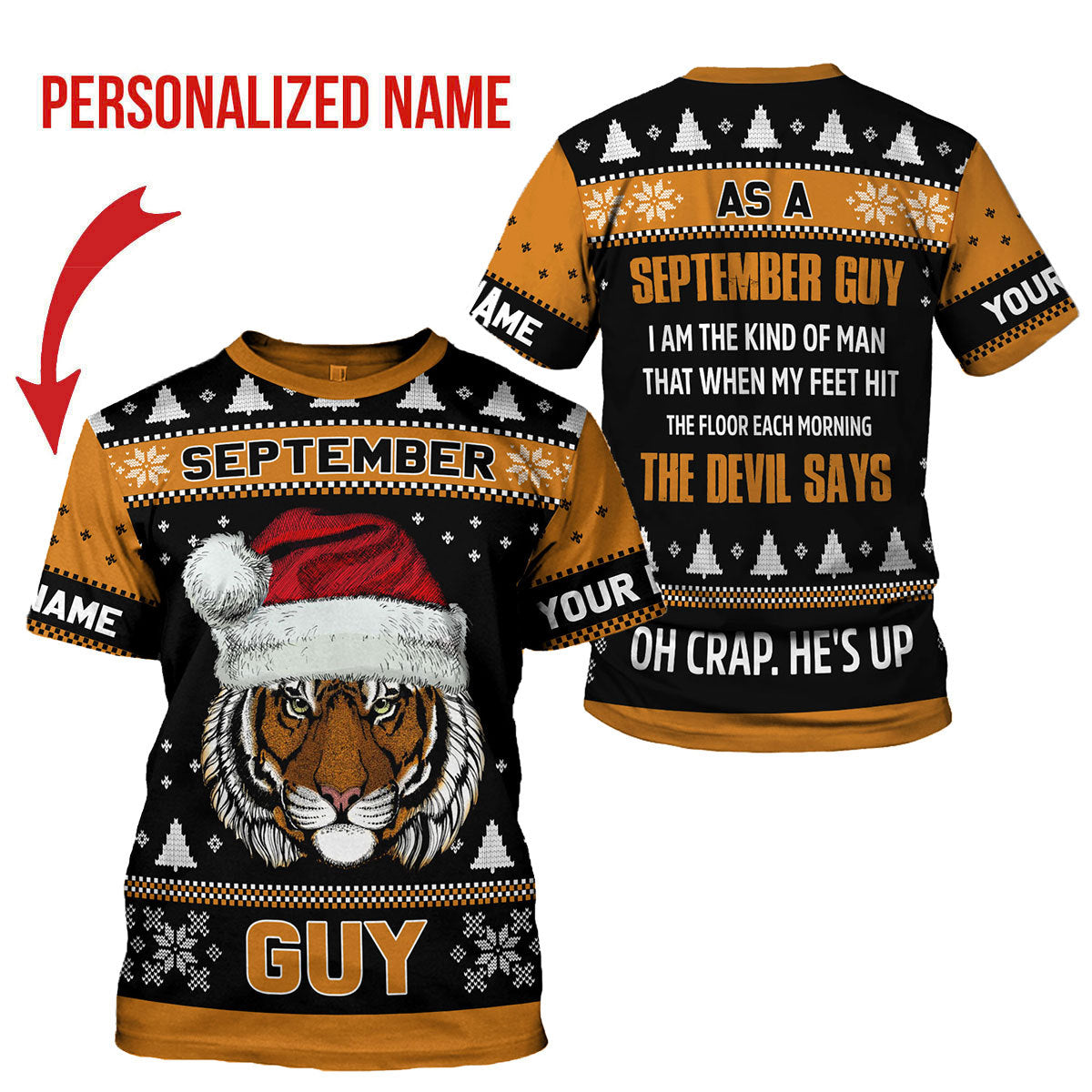 CustomsPig Personalized T-shirt September Guy All Over Printed