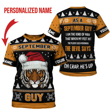 CustomsPig Personalized T-shirt September Guy All Over Printed