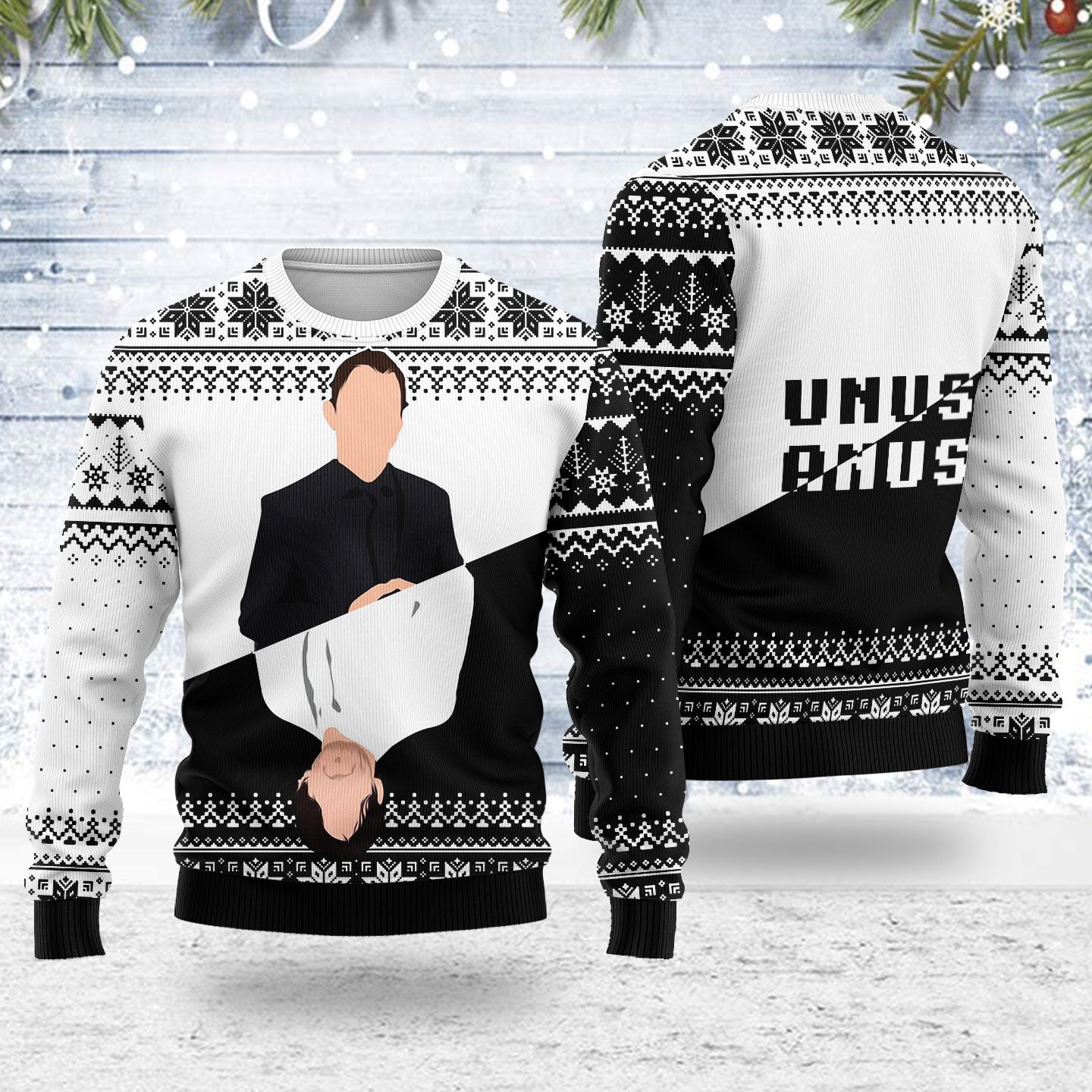 Customspig Ugly Christmas Sweater Unus Anus 3D Apparel