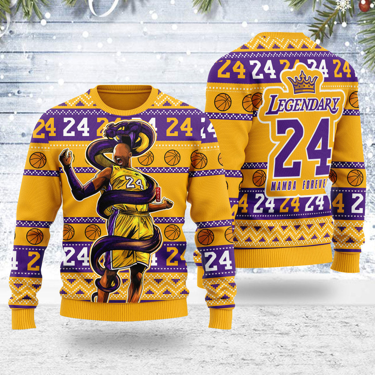 Customspig Ugly Christmas Sweater Black Mamba 24 3D Apparel