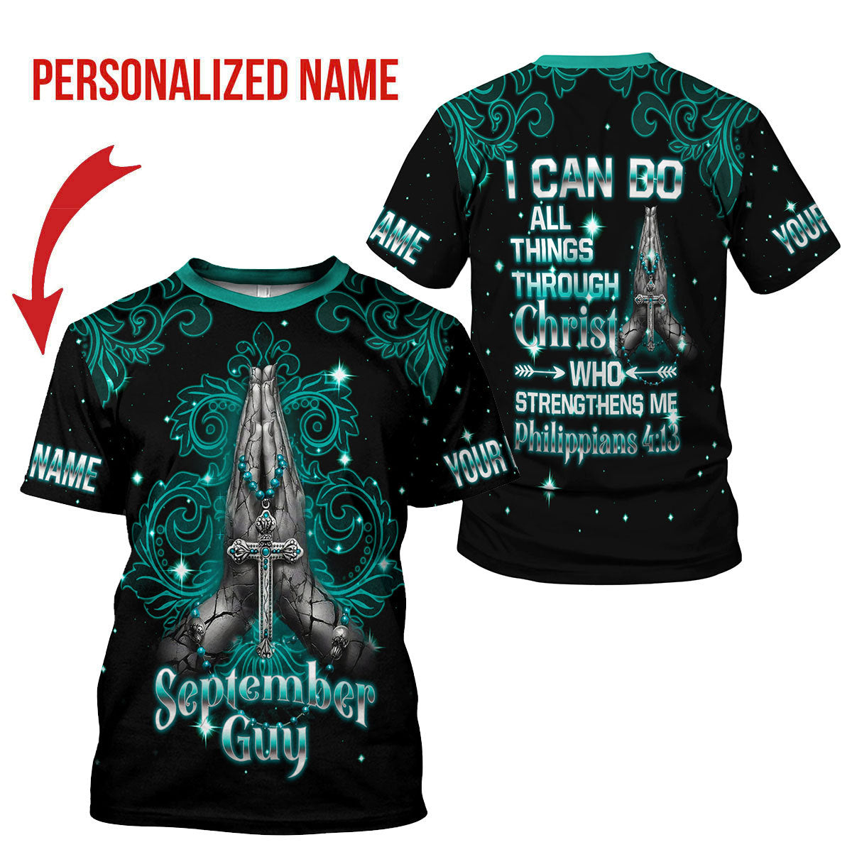 CustomsPig Personalized T-shirt September Guy All Over Printed