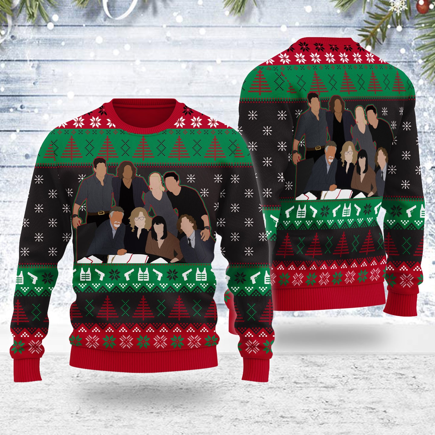 Customspig Ugly Christmas Sweater Criminal Minds 3D Apparel