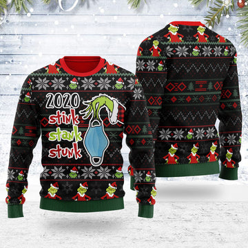 Customspig Ugly Christmas Sweater 2020 Stink Stank Stunk 3D Apparel