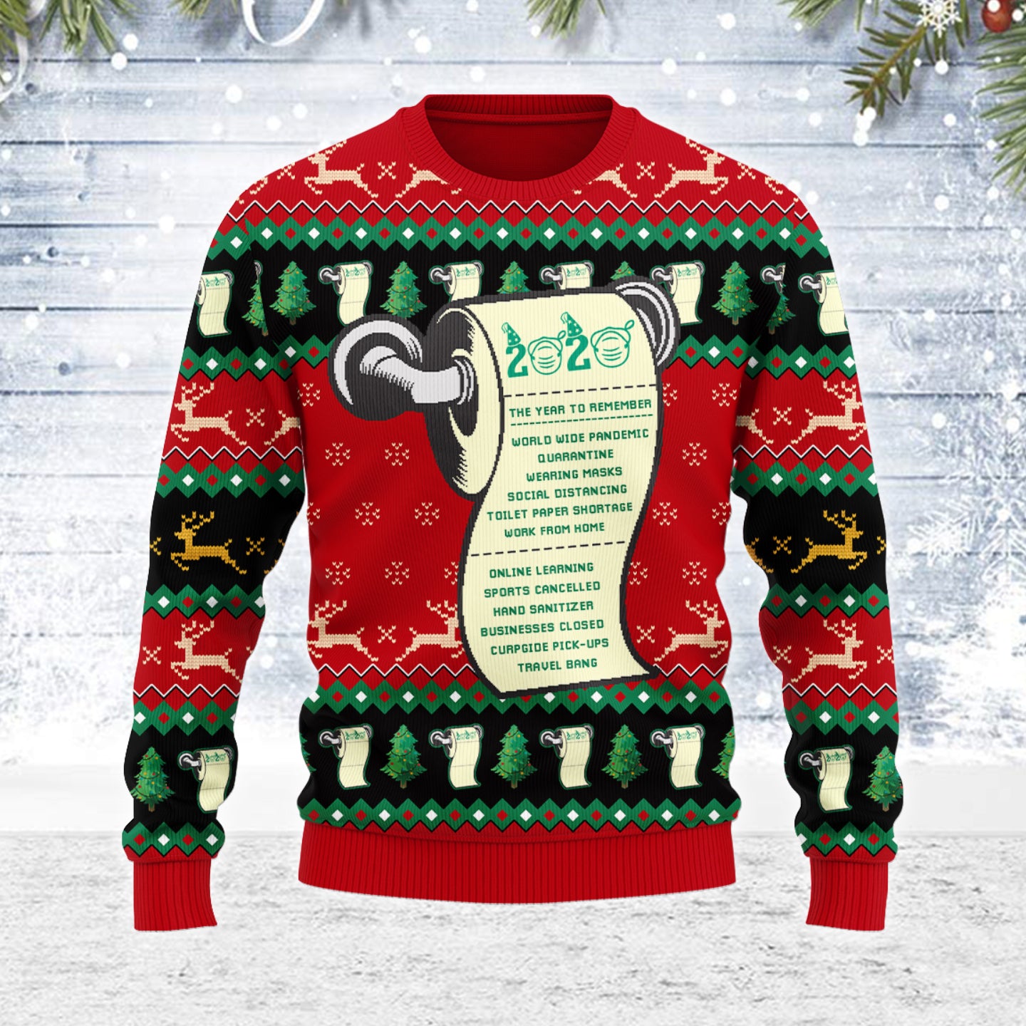 Customspig Ugly Christmas Sweater 2020 The Year To Remember 3D Apparel