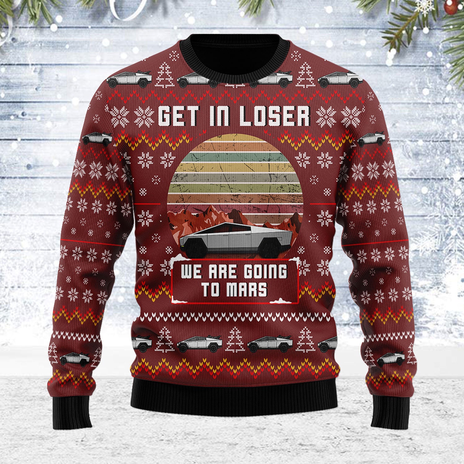 Customspig Ugly Christmas Sweater We Are Going To Mars 3D Apparel