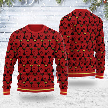 Customspig Ugly Christmas Sweater Black Cat 3D Apparel