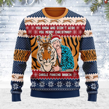 Customspig Ugly Christmas Sweater You Know Who Didn't Wish You Merry Christmas  3D Apparel