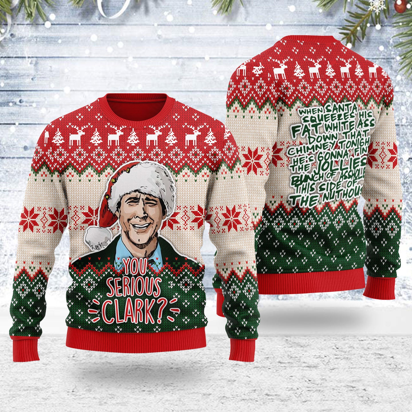 Customspig Ugly Christmas Sweater National Lampoon 3D Apparel