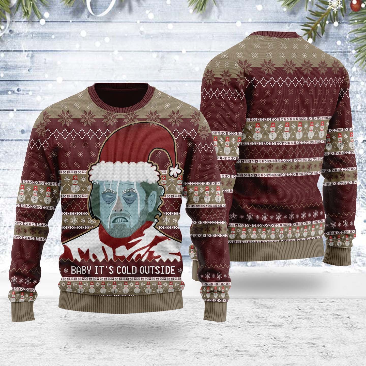 Customspig Ugly Christmas Sweater Baby It's Cold Outside 3D Apparel