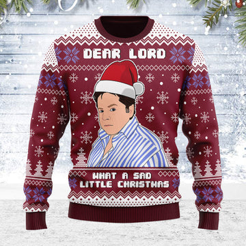 Customspig Ugly Christmas Sweater What A Sad Little Christmas 3D Apparel