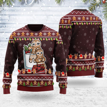 Customspig Ugly Christmas Sweater Gingerbread For Santa 3D Apparel