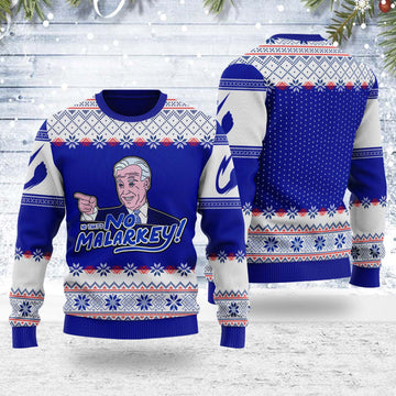 Customspig Ugly Christmas Sweater And That's No Malarkey Joe Biden 3D Apparel