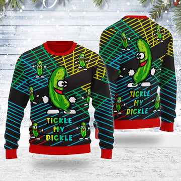 Customspig Ugly Christmas Sweater Tickle My Pickle 3D Apparel