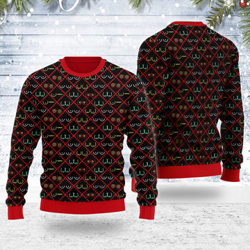 Customspig Ugly Christmas Sweater Boobs 3D Apparel