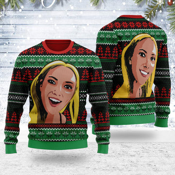 Customspig Ugly Christmas Sweater Scarlett Johansson Meme 3D Apparel