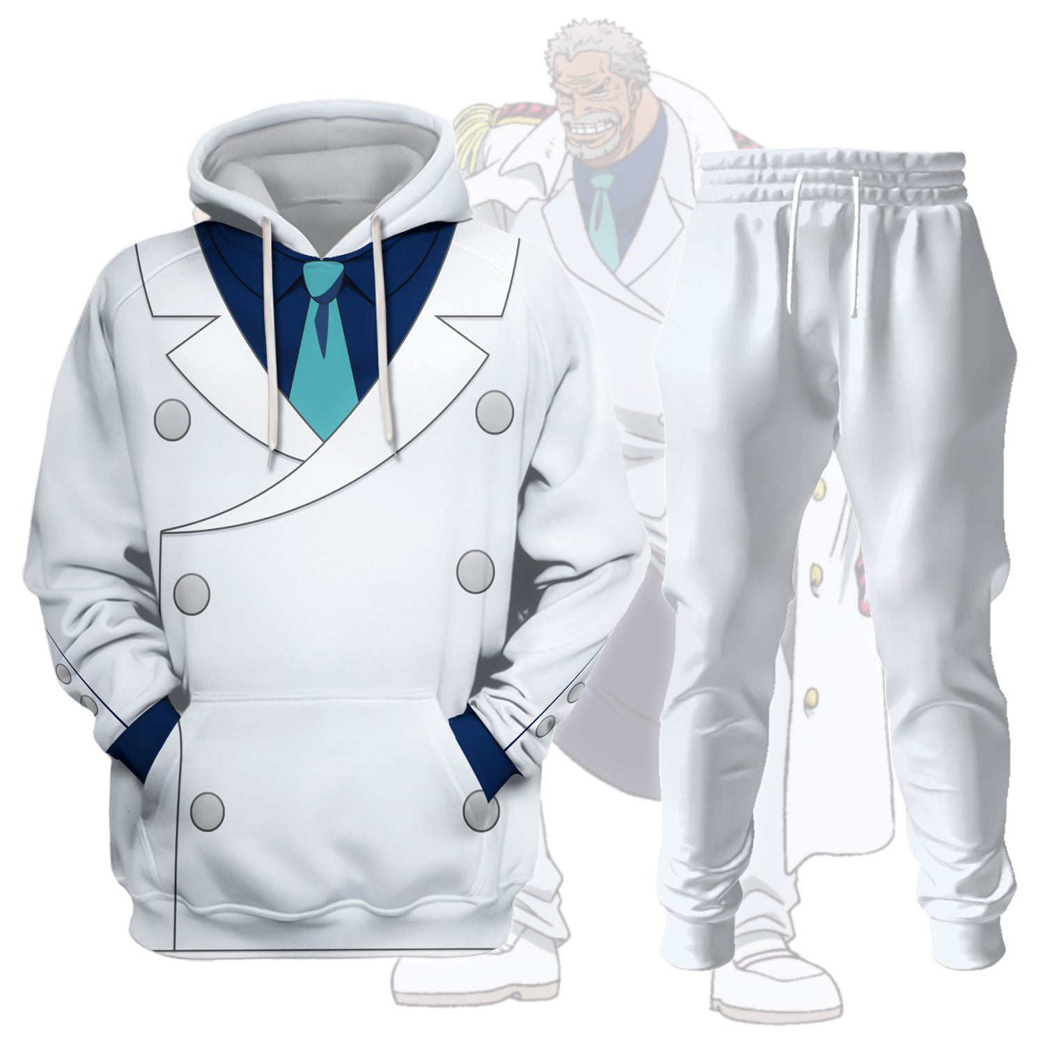 CustomsPig Monkey D. Garp Costumes Hoodie Sweatshirt T-shirt Tracksuit