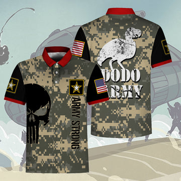 Customspig Polo Shirt US Army Dodo Army 3D Apparel
