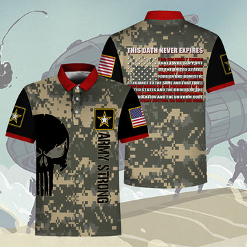 Customspig Polo Shirt US Army This Dath Never Expires 3D Apparel