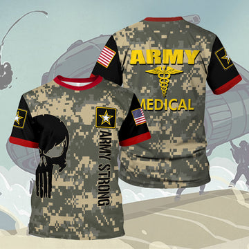 Customspig T-shirt US Navy Master At Arms Army Medic Soldier Military 3D Apparel