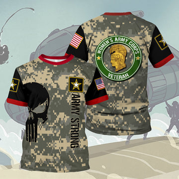 Customspig T-shirt US Army Womens Army Corps Veteran 3D Apparel