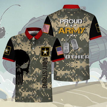 Customspig Polo Shirt US Army Proud Army Brother 3D Apparel