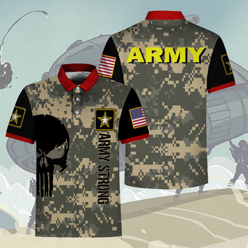Customspig Polo Shirt US Army Army Physical Fitness Uniform 3D Apparel
