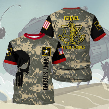 Customspig T-shirt US Army Israel Defense Forces 3D Apparel
