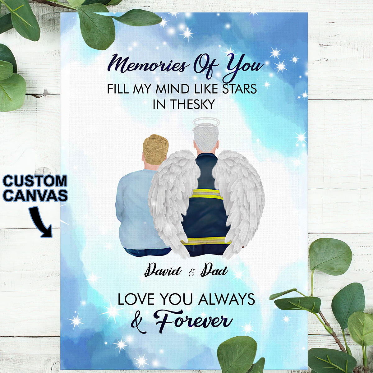 Customized Canvas-Memories Of You Fill My Mind Like Stars In The Sky