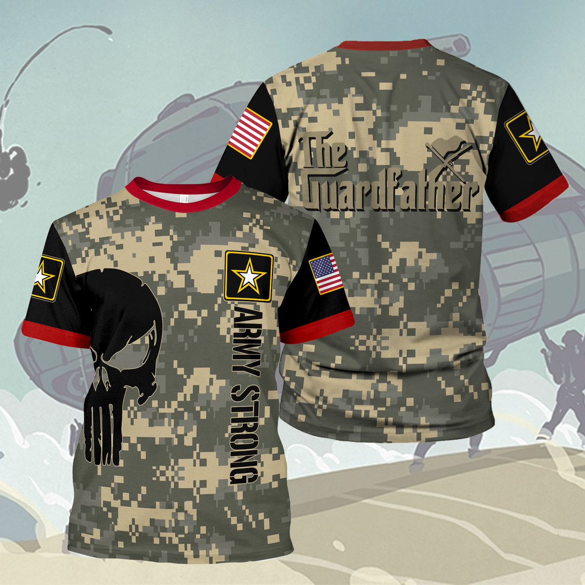 Customspig T-shirt US Army The Guardfather 3D Apparel