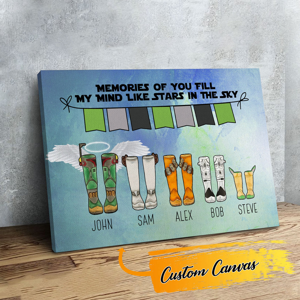 Customized Canvas Poster Wall Art Memories Of You Fill My Mind Like Stars In The Sky