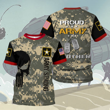 Customspig T-shirt US Army Proud Army Brother 3D Apparel