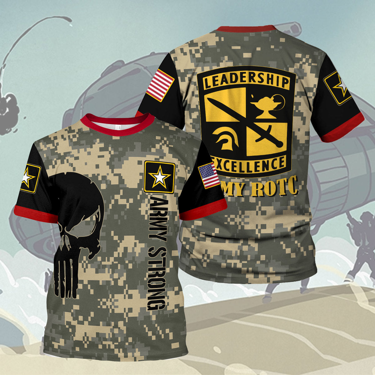 Customspig T-shirt US Army Leadership Excellence Army Rotc 3D Apparel