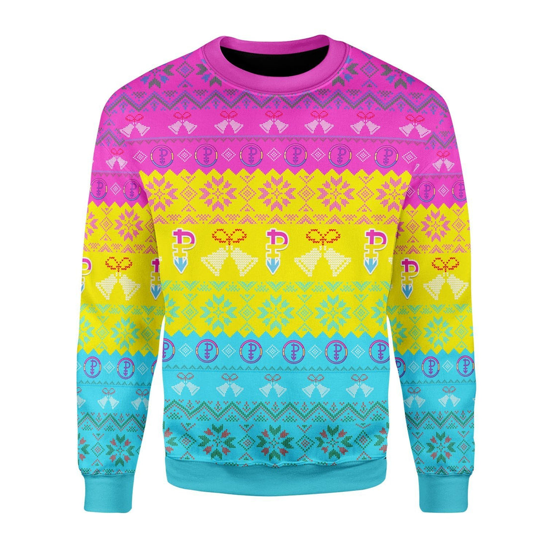 Gearhomies Christmas Unisex Sweater Pansexual Pride Flag 3D Apparel