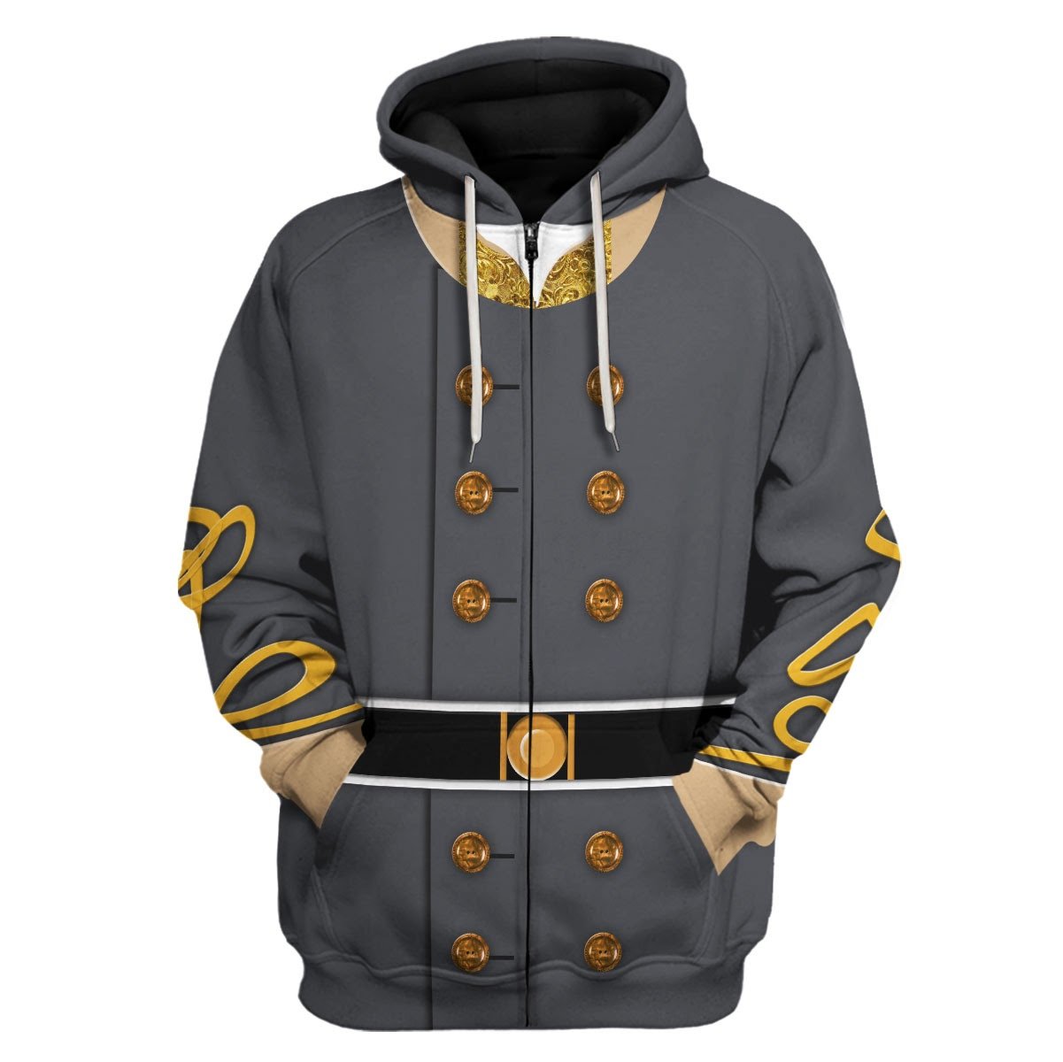 Thomas Stonewall Jackson Zip Hoodie / S Vn475