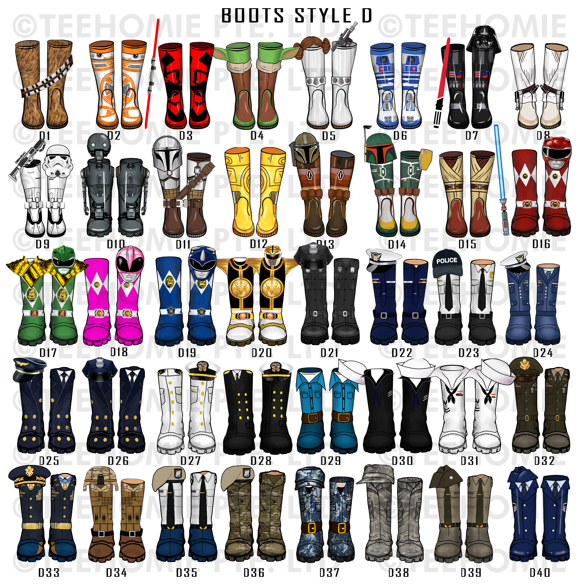Customized Canvas Poster Wall Art Boots Family Trees