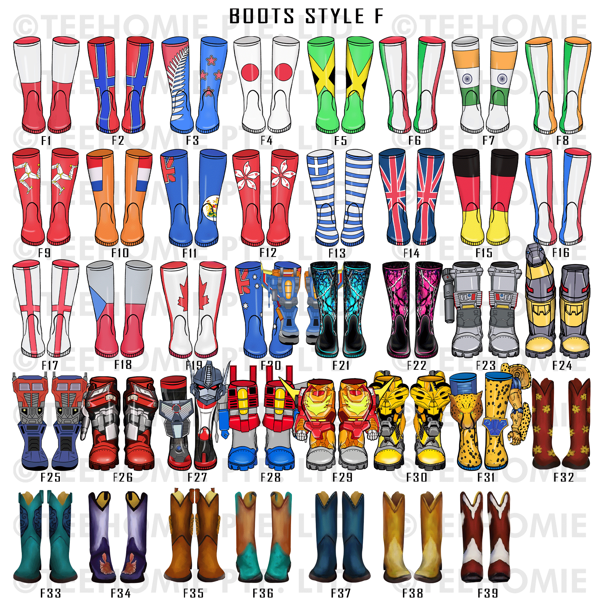 Customized Canvas Poster Wall Art Flag Boots Family Tree
